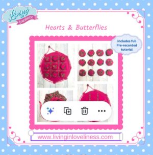 Hearts and Butterflies Game Pattern with Tutorial PDF Digital Download
