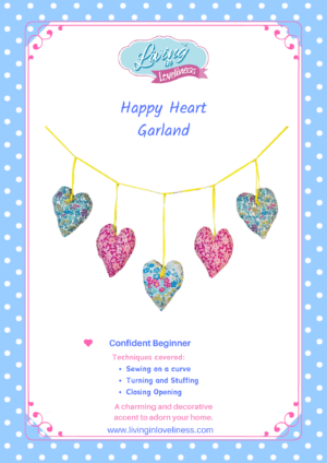 Happy Heart Garland Pattern PDF Digital Download