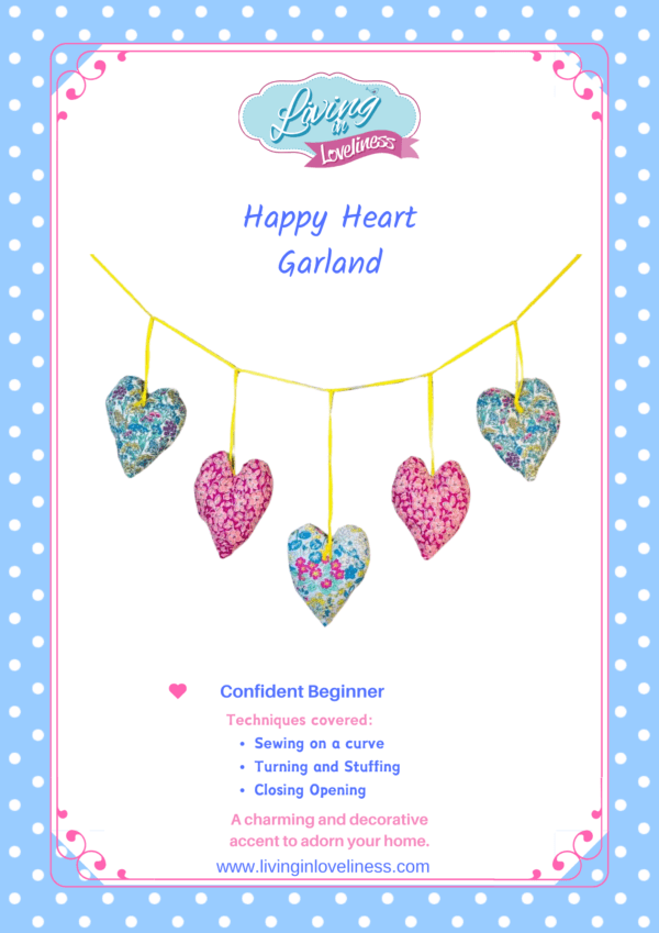 Happy Heart Garland Pattern PDF Digital Download