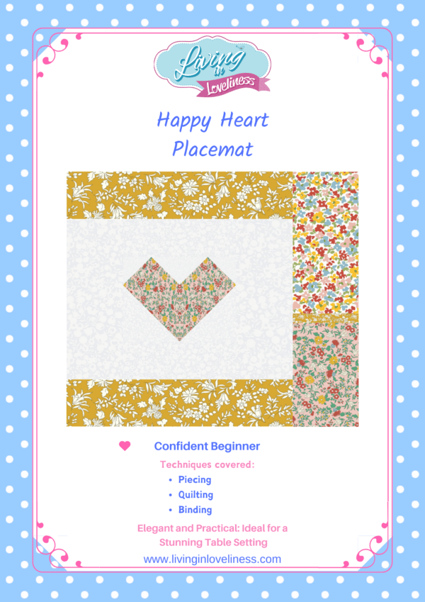Happy Heart Placemat Pattern