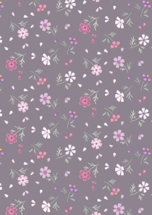 Floral Affections - Light Charcoal Grey - CC53.3