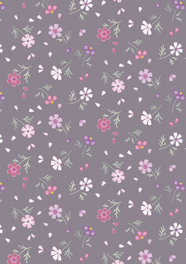 Floral Affections - Light Charcoal Grey - CC53.3