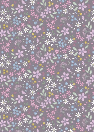 Floral Ode - Light Charcoal Grey - CC52.3
