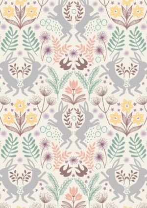 Spring hare on cream - Lewis and Irene