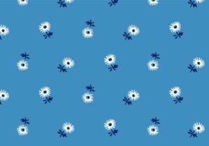 Liberty Fabrics - Riviera - Sunshine Daisy - Blue - 1/2 Metre